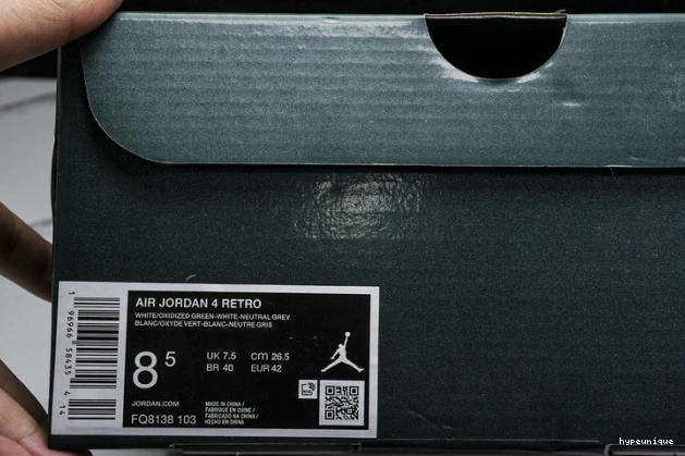 HYPE Air 4 Oxidized Green Jordan FQ8138-103 0706